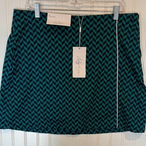 Lady Hagen Black and Green Mini Skirt